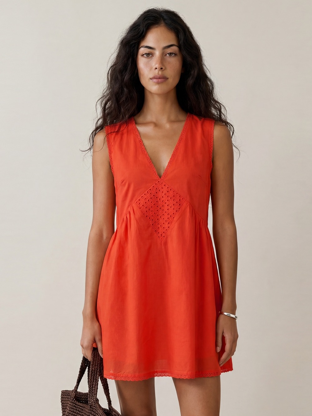NWT Few Moda Kourt Tatiana Cotton Dress size Small S Red mini